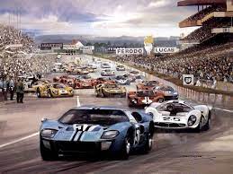 Michael Turner B 1934 Ford Gt 40 Le Mans 1967 1024 768 Auto Racing Art Motorsport Art Ford Gt