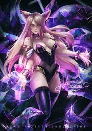 K Da Ahri V2 By Axsens Anime League Of Legends League Of Legends Game