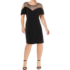 Details About City Chic Womens Stud Star Black Illusion Cocktail Dress Plus S 16 Bhfo 5335