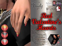 0.3 in / 0.8 cm (width of each heart) these temporary tattoos are: Second Life Marketplace Promo 40l Nails Red Valentine S Hearts Tattoo By Tamdig 3 Hearts Colors