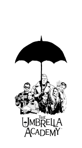 Black And White Umbrella Academy Umbrella Academy Wallpaper In 2020 Umbrella Poster Academy