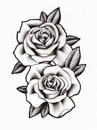 Set rose flower line drawing. Madeleine Rose Drawing Tattoo Rose Tattoo Design Tattoo Stencils
