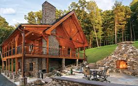 Ideal if you have a sloped lot (often towards the back yard) with a view of a lake or natural. The Perfect Classic American Log Cabin