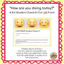 And what are you doing? How Are You Doing Daily Check In Forms For Students Grades K 5 The Three Square Pegs