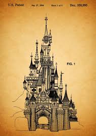 Kinderzimmerdekoration Disney Castle Schloss Cinderella Patent A4 Ein Designerstuck Von Patente Kunst Bei Dawanda Disney Gebaude Zeichnung Zeichnungen