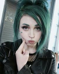 Rachael Fae Castro Green Hair Cute Emo Girls Goth Beauty
