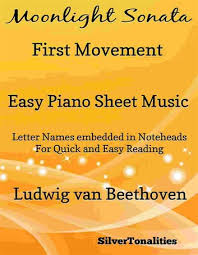 The movement opens with an octave in the left hand and a triplet figuration in the right. Moonlight Sonata Piano Sheet Music Easy Music Sheet Collection