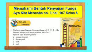 We did not find results for: Ayo Kita Mencoba Hal 107 No 3 Memahami Bentuk Penyajian Fungsi Mat Kelas 8 Bab 3 Relasi Dan Fungsi Youtube
