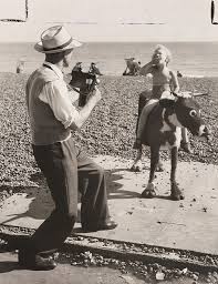 Excuse Me Sir The Train For A Better World A Beach Photographer At Work Photographer Vintage Children Photos Vintage Portraits