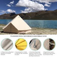 Outdoor Luxury Canvas Camping Bell Tent Survival Hunting Glamping 16ft 5m New Walmart Com Bell Tent Wall Tent Bell Tent Camping