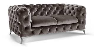 Design chesterfield sofagarnitur 3+2+1 couchtisch leder silber couch polster neu. 2 Sitzer Chesterfield Sofa Big Emma Samt Gunstig Kaufen Moebella24