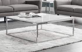 This coffee table set helps to anchor your living room in a sleek minimalist style. Julian Bowen Scala White Marble And Chrome Square Coffee Table Cfs Furniture Uk