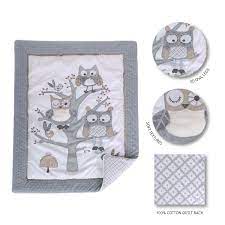 This design is created using a myriad of fabrications, textures, fur. Levtex Baby Night Owl Crib Bed Set Baby Nursery Set Grey Tan And Cream Owls In A Tree 5 Piece Set Includes Quilt Fitted Sheet Diaper Stacker