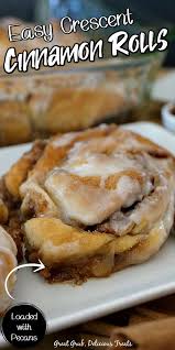 Easy Crescent Cinnamon Rolls Are An Easy And Delicious Cinnamon Roll Recipe Packed Full Of Chopped In 2020 Dessert Recipes Easy Crescent Roll Recipes Breakfast Sweets