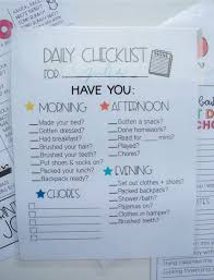 Kids Daily Checklist Daily Routine Chart For Kids Daily Checklist Daily Schedule Kids