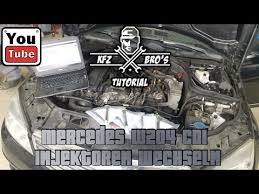 Diesel tritt am injektor aus. Mercedes W204 Cdi Injektoren Einspritzdusen Wechseln Injector Replacement Youtube