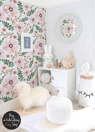 Lovely Flowers Wallpaper Cute Girly Wall Mural For Kids Rooms And Nurseries Floral Wall Decal Reusable Removable 117 Kids Wall Murals Girls Room Wallpaper Kids Room Murals
