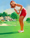 Amazon.com: Magnet 1960's Elvgren Sexy Pin-Up Girl Golfing Girl ...