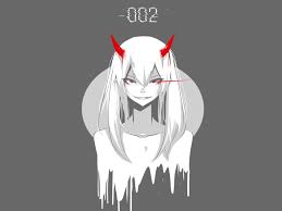 Discover this awesome collection of dark iphone wallpapers. Desktop Wallpaper Devil Zero Two Red Horns Minimal Hd Image Picture Background B2f459