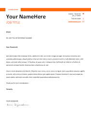 Free Clean And Simple Cover Letter Template For Word Docx Orange Cover Letter For Resume Simple Resume Template Simple Cover Letter Template