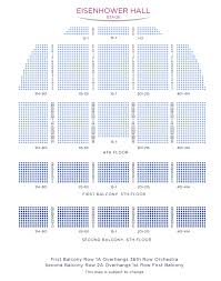 Kennedy Center Eisenhower Theater Seating Chart Kennedy