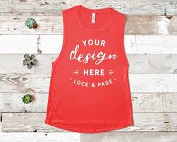 Download Bella Canvas 8803 Red Mockup Flowy Scoop Muscle Tank Top Etsy Muscle Tank Tops Muscle Tanks Bella Canvas
