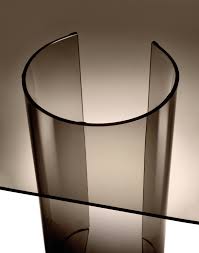 Bronze top with bronze painted base. Luxor The Glass Table Fiam Italia