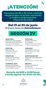 Ruy lópez ridaura, director del cenaprece, informó que la meta es inmunizar a 11 millones 449 mil 482 personas de este sector#covidadultos #vacunaanticovid. Secretaria De Salud Jalisco On Twitter A Partir De Este Lunes 21 De Junio Iniciamos La Jornada De Vacunacion Para Personas De 40 A 49 Anos Y Embarazadas Con 18 Anos Cumplidos