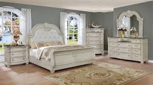 Stanley Sleigh 6 Piece Bedroom Suite In Antique White Finish By Crown Mark Cm B1630 White Bedroom Set Bedroom Furniture For Sale Bedroom Vintage