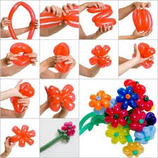 Sosis Balondan Basit Cicek Yapimi Balon Parti Balon Hayvanlar Balon Buketi