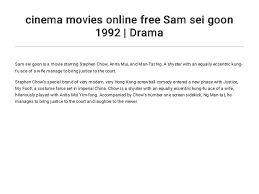 Search results for stephen chow. Cinema Movies Online Free Sam Sei Goon 1992 Drama