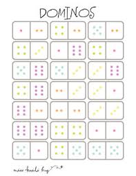 Dominos 1 12 In Color Black And White Domino Kinder Math First Year Teachers