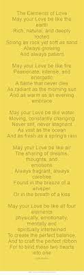 The Elements Of Love May Your Love Be Like The Earth Rich Wedding Ceremony Readings Vows Quotes Wedding Vows Quotes