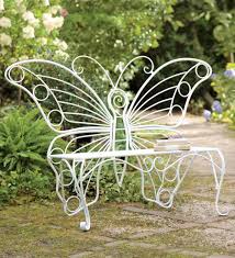 Butterfly Garden Bench Ad With A Large Butterfly Shaped Backrest This Bench Becomes An Eye Catching State Outdoor Garden Bench Butterfly Garden Garden Bench