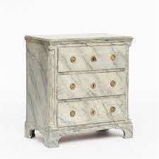 Lightly sand the edges of the drawer for a time worn look. Danish Louis Xvi Chest Of Drawer Grey Marble Painted