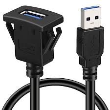 Amazonsmile Batige Square Single Port Usb 3 0 Panel Flush Mount Extension Cable With Buckle For Car Truck Boat Motorcycle Dashboar Extension Cable Usb Car Usb
