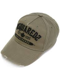 Dsquared2 Green Modesens Dsquared2 Distressed Hat Designer Caps