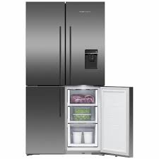 Time saving features · professional grade · timeless style Fisher Paykel 605l Quad Door Fridge Black Stainless Steel Rf605qduvb2 Winning Appliances