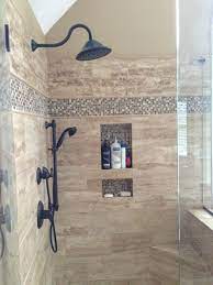 After Rain And Handheld Shower Heads Double Niches With Corner Bunch Seat Shower Niche Shower Fixtures Delta Shower Fixtures