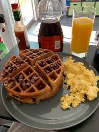 Directions heat a waffle iron according to your manufacturer's instructions. Homemade Banana Chocolate Chip Waffles Eggs Food