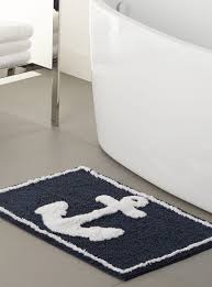 Marine Anchor Bath Mat 50 X 80 Cm Nautical Bathroom Decor Nautical Bathrooms Anchor Decor