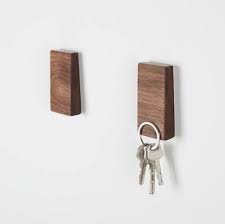 Walden Theory Minimalistic Magnetic Wooden Key Holder Fridge Magnet Key Hook Organizer Key Rack Modern Chic S Wooden Key Holder Wall Key Holder Key Holder