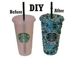 Diy Starbucks Bling Tumbler Tutorial Youtube Starbucks Diy Tumbler Cups Diy Starbucks Crafts