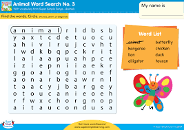 Solve puzzles daily and see your word search skills improve! Animals Word Search 3 Super Simple