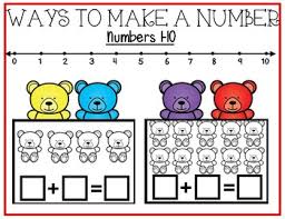 Decomposing numbers with base 10 blocks worksheets. Compose And Decompose Numbers 1 10 By Kindergarten Maestra Tpt