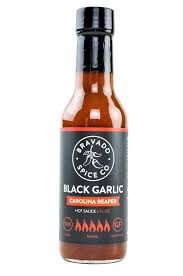 Bravado Black Garlic Carolina Reaper Sauce Black Garlic Hot Sauce Packaging