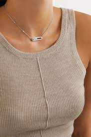 Widest selection of new season & sale only at lyst.com. White Gold Move 18 Karat White Gold Diamond Necklace Messika Net A Porter
