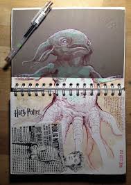 A Grindylow Is A Small Horned Pale Green Water Demon And A Dark Creature Professor Remus Lupin Ordered Sketch Book Harry Potter Decor Harry Potter Art