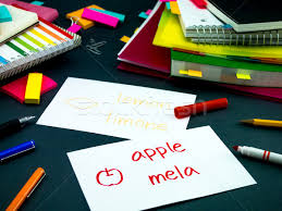 Watch this video to make durable cards with a laminator.al these are free printables. Learning New Language Making Original Flash Cards Italian Stock Photo C User 9323633 7403819 Stockfresh