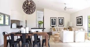 Amazing Space Dining Room Kitchen Living Room Window Black And White Chairs Tables Sofas La House And Home Magazine Home Modern Dining Room